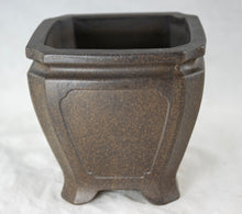 Vintage Square Shohin Zisha Bonsai Pot + Mesh - 4"x 4"x 3.75"